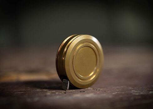 Vintage Edition Brass Retractable Tape Measure - 3 Foot User-Replaceable Tape - Pocket Size - Imperial and Metric - Keychain Clip - Matte Surface Finish - Everyday Carry in Kuwait