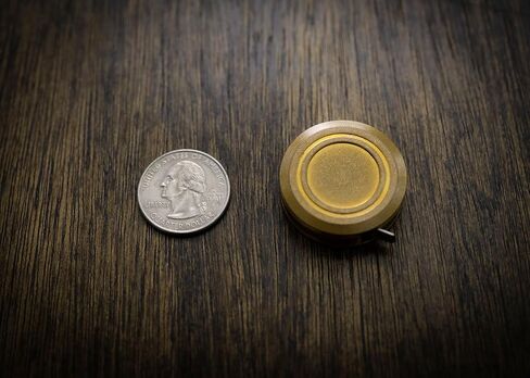 Vintage Edition Brass Retractable Tape Measure - 3 Foot User-Replaceable Tape - Pocket Size - Imperial and Metric - Keychain Clip - Matte Surface Finish - Everyday Carry in Kuwait