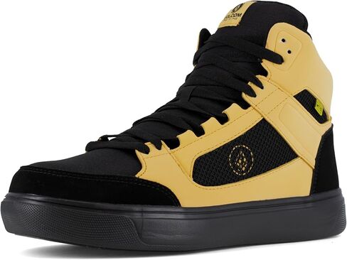 Volcom® Evolve EH High Top Comp Toe Men’s Shoes – Suede Upper – Mesh Lining – Slip-Resistant Outsole – Soft Insole Olive/Grey 10 M in Saudi Arabia