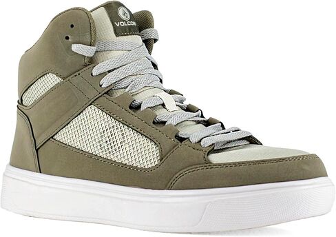 Volcom® Evolve EH High Top Comp Toe Men’s Shoes – Suede Upper – Mesh Lining – Slip-Resistant Outsole – Soft Insole Olive/Grey 10 M in Saudi Arabia