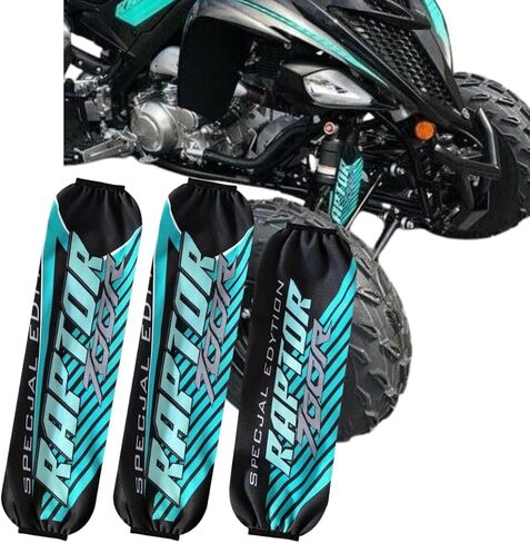 أغطية صدمات عالية الأداء متوافقة مع Yamaha Raptor 90، 400، 450، 600، 700 - متينة، مقاومة للماء، سهلة التركيب، حماية موثوقة لجميع التضاريس 105 (أبيض/أزرق) in Kuwait