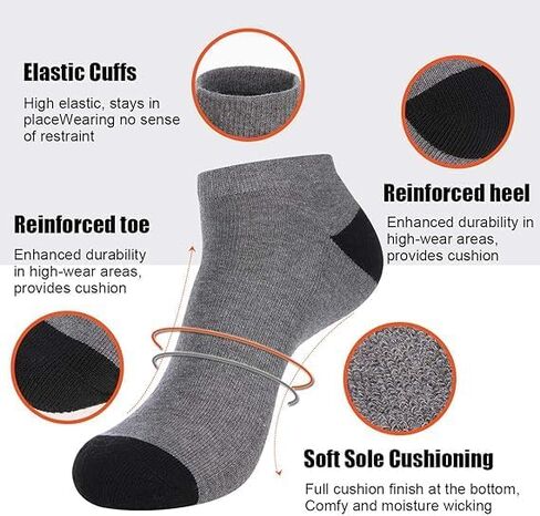 5 Pairs Of Comfortable Breathable Socks Sweat Absorbing Odor Proof Low Cut Solid Color Socks Suitable For Outdoor Activities in Saudi Arabia