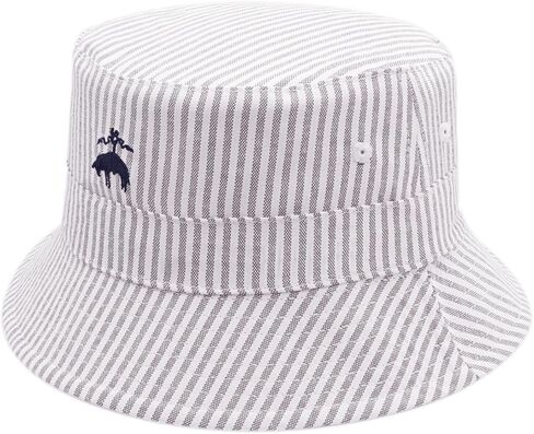 Brooks Brothers Men’s Reversible Bucket Hat – Solid to Oxford Striped, Embroidered Logo in Saudi Arabia