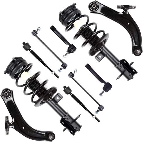 Struts Suspension kits for Nissan Sentra 2007-2012 Struts shocks kit 10pcs Front complete strut Stabilizer Bar Link Control Arm and Ball Joint Assembly Tie Rod End in Saudi Arabia