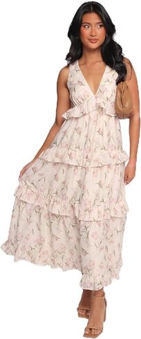 Petal & Pup Women's Willis Maxi Dress Pink Floral in Saudi Arabia