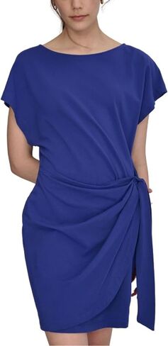 DKNY Women's Casual Boat Neck Short Sleeve Dress in Saudi Arabia