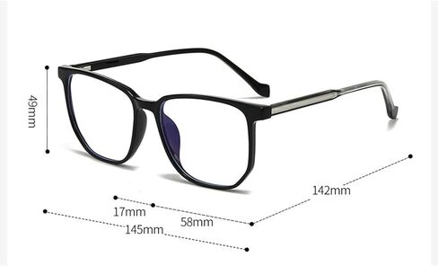 HKUCO leisure classic box anti blue light myopia glasses black glasses in Kuwait