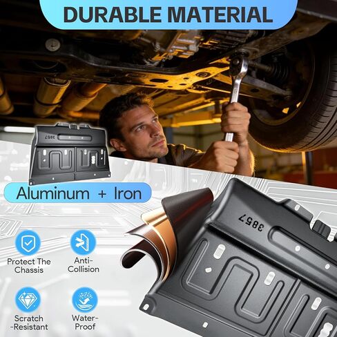 Update ML3Z-7222-D Splash Panel Shield Under Diaper Gas Motor Compatible with Ford 2015-2020 F150 Gasoline Engine, Engine underguard, 3D Underbody Panel, Not Fit for Raptor Model/3.0L Diesel in Kuwait