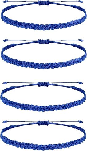 4 Pack Blue Friendship Bracelets Bulk, Blue Friendship Bracelets Men and Women, String Bracelets for Women in Kuwait