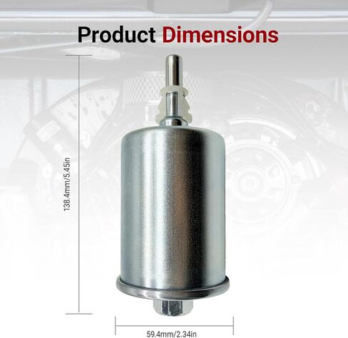 Fuel Filter GF578 Compatible with Chevy Chevrolet Cavalier Monte Carlo Replacement for Oldsmobile Buick GM Truck Passenger Car Gasoline Engines, Replaces PF-2100 in Kuwait
