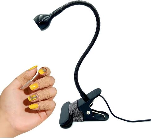 ZOELASS gooseneck uv Light for Gel Nails with Nail Sleeves and Steel clamp uv lamp for Resin Curing and Gel Nail Polish 5V USB Input in Kuwait