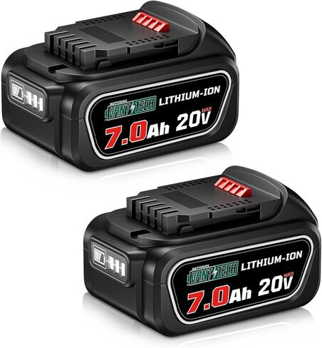 VANTTECH 5.5Ah DCB200 18V/20V MAX بديل لبطارية ديوالت 20V ماكس ليثيوم أيون متوافق مع Dewalt Bateria DCB200 DCB204 DCB206 DCB201 DCB203 DCB181 DCB180 20V DCD/DCF/DCG/DCS سلسلة 1 حزمة in Kuwait