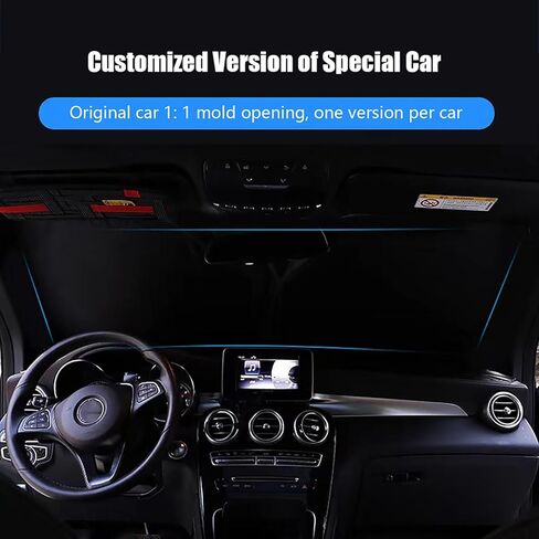 مناسب لسيارة Toyota Prius XW20 2003-2008، ظل الشمس للزجاج الأمامي، ظل الشمس للزجاج الأمامي للسيارة قابل للطي، ملحقات السيارة الداخلية in Saudi Arabia
