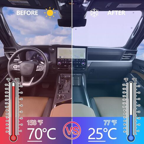 Windshield Sunshade for Lexus GX550 2024-2026 Accessories Front Window Sun Shade Foldable Reflective Sun Visor Custom Sunscreen UV Blocker Privacy Protector HeatShield Keep Your Car Cooler (Silver) in Saudi Arabia