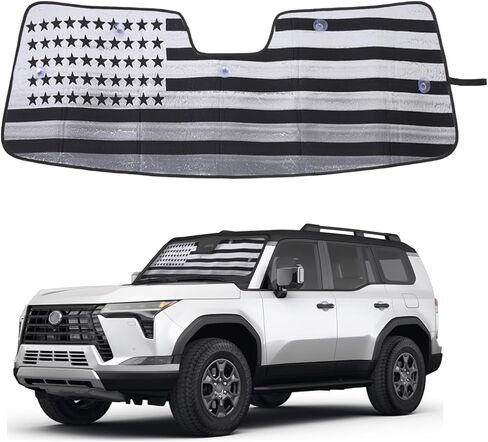 Windshield Sunshade for Lexus GX550 2024-2026 Accessories Front Window Sun Shade Foldable Reflective Sun Visor Custom Sunscreen UV Blocker Privacy Protector HeatShield Keep Your Car Cooler (Silver) in Saudi Arabia