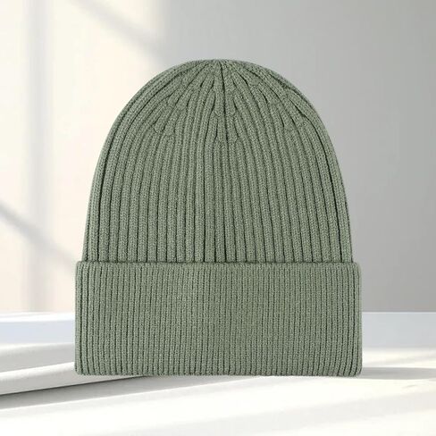 Knit Beanie Hat with Heart Embroidery for Stylish and Casual Outfits in Saudi Arabia
