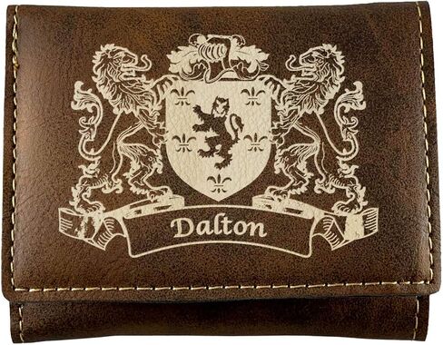 Dalton Irish Coat of Arms Rustic Leather Wallet in Saudi Arabia