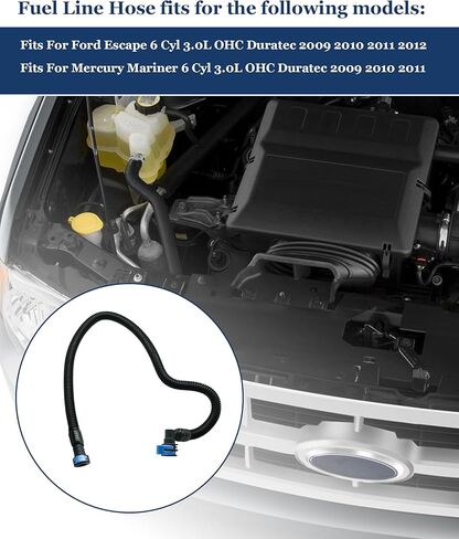 9L8Z-9288-B 9L8Z9288B مجموعة خرطوم خط الوقود يناسب فورد إسكيب 2009-2012 ، يناسب ميركوري مارينر 2009-2011 3.0L V6 in Kuwait