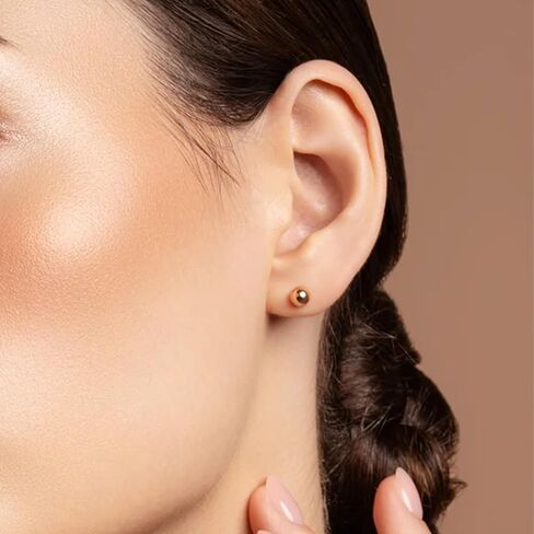 Galway Crystal Balance Round Stud Earrings for Women Elegant Irish Craft Hallmarked Sterling Silver Jewelry - Gold in Kuwait