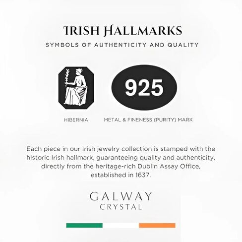 Galway Crystal Balance Round Stud Earrings for Women Elegant Irish Craft Hallmarked Sterling Silver Jewelry - Gold in Kuwait