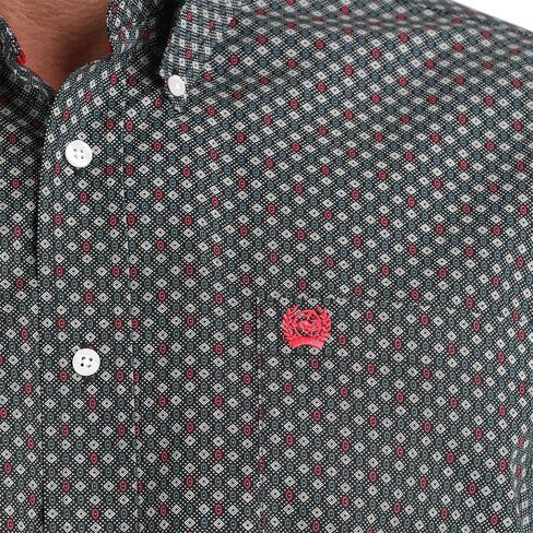 Cinch Men's Black Printed Short Sleeve Shirt in Saudi Arabia