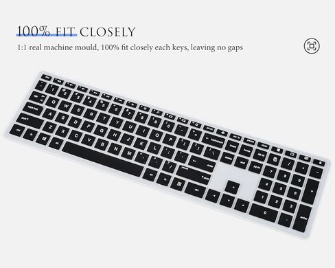 غطاء لوحة المفاتيح لجهاز HP Pavilion 27 بوصة الكل في واحد لسطح المكتب xa0055ng/xa0050/xa0080/xa0014/0370Nd/0010Na/0076Hk، مجموعة لوحة المفاتيح اللاسلكية HP Pavilion 800، HP Pavilion 23.8 24 بوصة - أسود in Kuwait