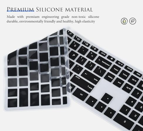 غطاء لوحة المفاتيح لجهاز HP Pavilion 27 بوصة الكل في واحد لسطح المكتب xa0055ng/xa0050/xa0080/xa0014/0370Nd/0010Na/0076Hk، مجموعة لوحة المفاتيح اللاسلكية HP Pavilion 800، HP Pavilion 23.8 24 بوصة - أسود in Kuwait