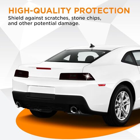 Pre-Cut Taillight Tint Kit Compatible with Chevrolet Chevy Camaro 2014-2015 | Precision Cut Stretchable PPF Vinyl Overlay Cover Wrap (Light Smoke) in Saudi Arabia
