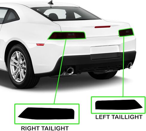 Pre-Cut Taillight Tint Kit Compatible with Chevrolet Chevy Camaro 2014-2015 | Precision Cut Stretchable PPF Vinyl Overlay Cover Wrap (Light Smoke) in Saudi Arabia