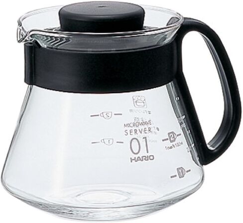 هاريو V60 طقم قهوة زجاجي، 600 مل، أسود in Saudi Arabia