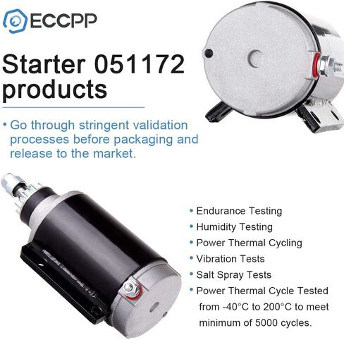 Starters ECCPP fit for Johnson Engines - Marine Outboard 40JPL Jet (3cyl) / 65W / 60PL / 70PL 1999 2000 2001 50D (3cyl) / 50TT (3cyl) / 60TL / 60TTL 1998 60EL 1986 1987 1988 5718N in Saudi Arabia
