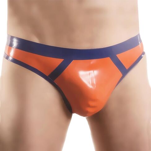 IOKUKI اللاتكس سلسلة اليدوية للرجال، اللاتكس المطاط ثونغ الرجال الملابس الداخلية تأثيري موضوع حفلة T-الظهر ثونغ in Kuwait