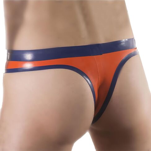 IOKUKI اللاتكس سلسلة اليدوية للرجال، اللاتكس المطاط ثونغ الرجال الملابس الداخلية تأثيري موضوع حفلة T-الظهر ثونغ in Kuwait