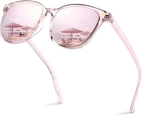 نظارات شمسية مستقطبة للنساء والرجال - ظلال عصرية عاكسة مع حماية من الأشعة فوق البنفسجية 400 in Kuwait