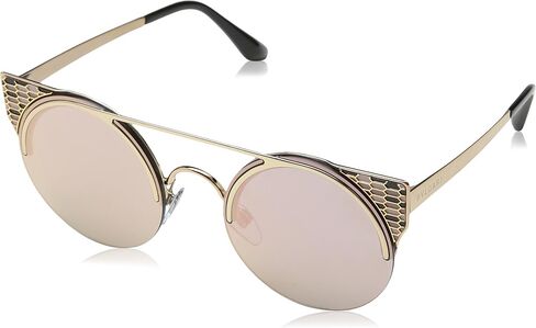 نظارة شمسية بولغاري BV6088 للسيدات وردي ذهبي/رمادي عاكس ذهبي وردي 54 ملم in Kuwait