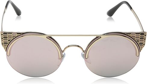 نظارة شمسية بولغاري BV6088 للسيدات وردي ذهبي/رمادي عاكس ذهبي وردي 54 ملم in Kuwait