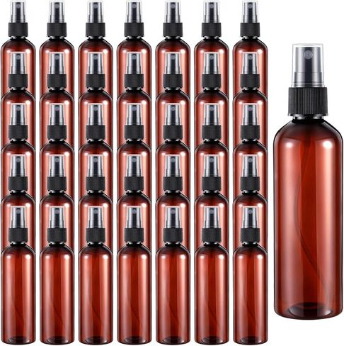 90 Pack 4 Oz Spray Bottle Mini Spray Bottles Plastic Amber Spray Bottles Portable Fine Mist Spray Bottle Refillable Perfume Bottle Empty for Plants, Cleaning, Misting and Skin Care in Kuwait