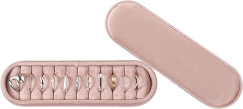 uxcell Velvet Ring Box, 11 Slots Travel Jewelry Case Ring Holder Organizer for Women Gift Proposal Christmas, Dark Blue in Saudi Arabia