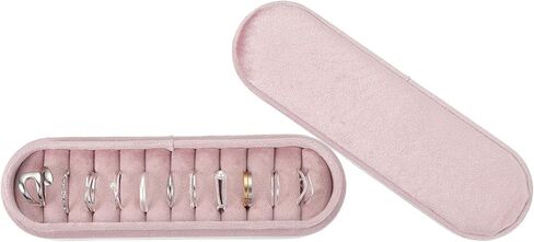 uxcell Velvet Ring Box, 11 Slots Travel Jewelry Case Ring Holder Organizer for Women Gift Proposal Christmas, Dark Blue in Saudi Arabia