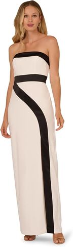 Adrianna Papell Colorblock Crepe Gown in Saudi Arabia