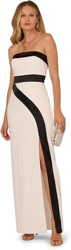 Adrianna Papell Colorblock Crepe Gown in Saudi Arabia