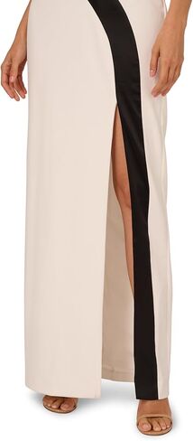 Adrianna Papell Colorblock Crepe Gown in Saudi Arabia