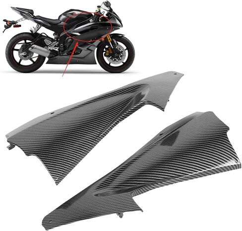 2Pcs Motorcycle Fairing, Carbon Fiber Style Fairing Body Kit, Motorcycle Side Fairings Fit for Yamaha YZF R6 2006‑2007 in Saudi Arabia
