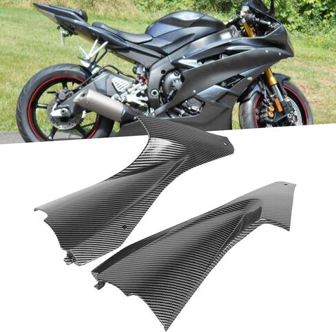 2Pcs Motorcycle Fairing, Carbon Fiber Style Fairing Body Kit, Motorcycle Side Fairings Fit for Yamaha YZF R6 2006‑2007 in Saudi Arabia