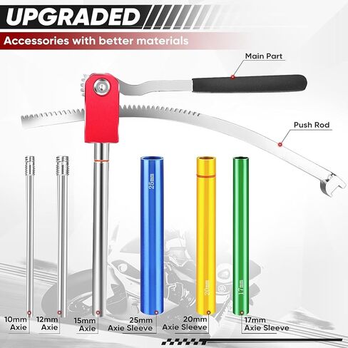 Dirt Bike Tire Changing Tool Kit, Suitable for 16-21 Inch Wheels, Including 10/12/15mm Axle Adapters, Quick Tire Change in The Wild, and Foldable Design for Easy Portability (Red) in Kuwait