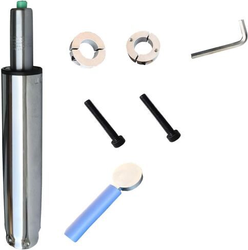 Office Chair Gas Lift Cylinder Replacement Kit, Class 4 Heavy Duty SGS Certified, 2" Chrome Gas Cylinder with Dual-Ended Removal Tool for Top & Bottom, Universal Fit for Office & Gaming Chairs in Kuwait