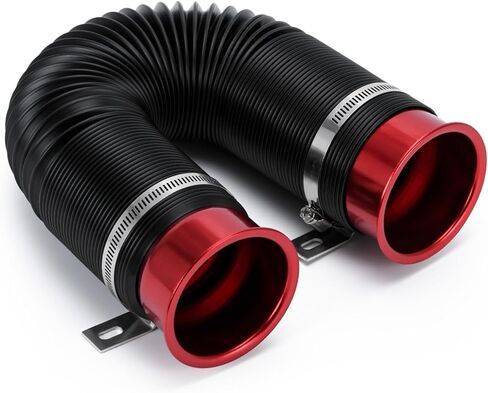 خرطوم آخذ للهواء 76 مم / 3 بوصة محرك سيارة مرن عالمي خرطوم آخذ للهواء البارد مدخل مجاري أنبوب التغذية مع موصل وفرامل خرطوم مدخل فلتر الهواء المرن in Kuwait
