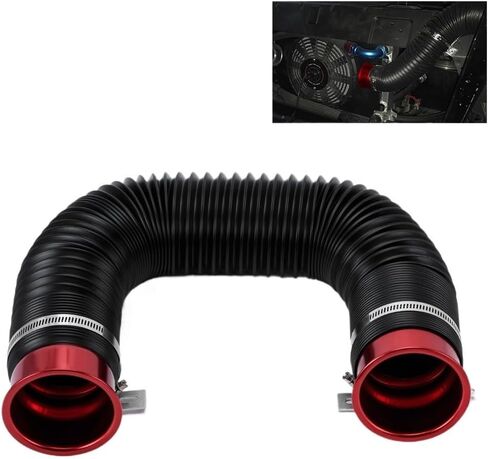 خرطوم آخذ للهواء 76 مم / 3 بوصة محرك سيارة مرن عالمي خرطوم آخذ للهواء البارد مدخل مجاري أنبوب التغذية مع موصل وفرامل خرطوم مدخل فلتر الهواء المرن in Kuwait