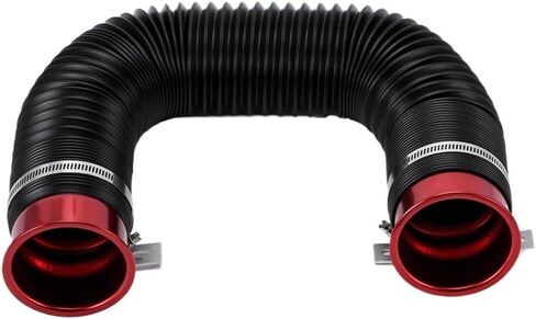 خرطوم آخذ للهواء 76 مم / 3 بوصة محرك سيارة مرن عالمي خرطوم آخذ للهواء البارد مدخل مجاري أنبوب التغذية مع موصل وفرامل خرطوم مدخل فلتر الهواء المرن in Kuwait