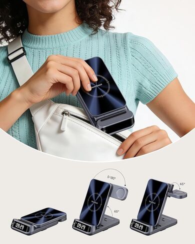 Wireless Charging Station for Samsung, 3 in 1 Wireless Charger for Samsung S24/S23/S22/S21/Z Flip/Fold, for Galaxy Watch 7/Ultra/6/5, Galaxy Buds 3/3 Pro, SwanScout 708S (NO Adapter) in Kuwait